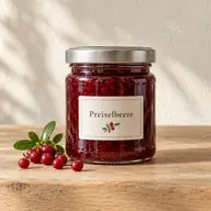 Preiselbeer-Fruchtaufstrich, ausdrücklich fiktives Produktbeispiel (FAKE)