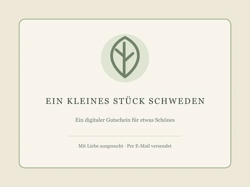 Illustration eines digitalen Schweden-Gutscheins